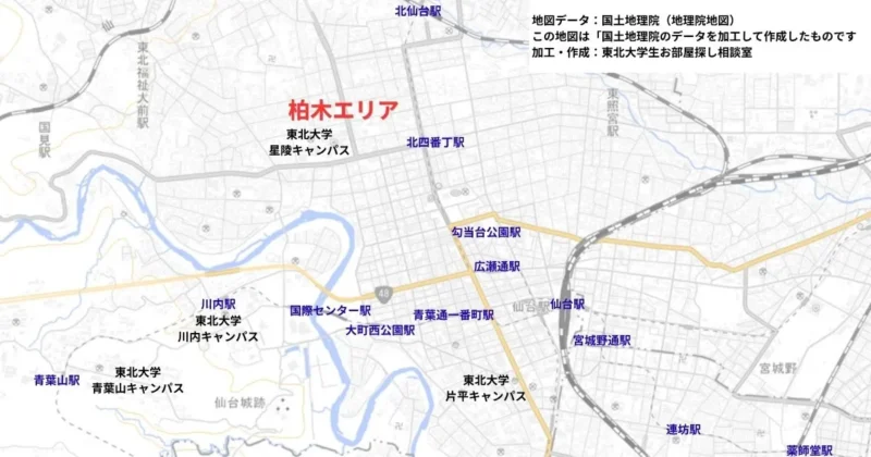 柏木エリア地図