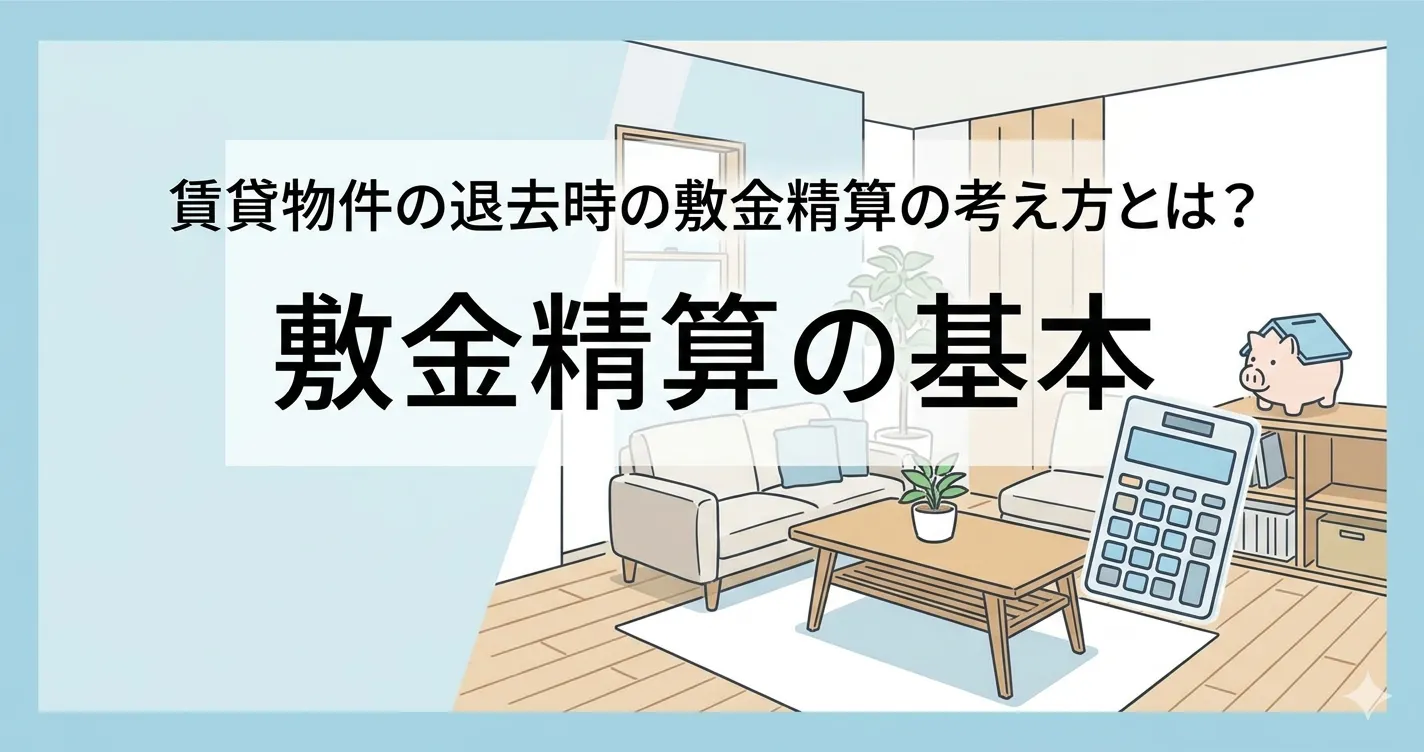 賃貸物件の退去時の敷金精算の考え方とは？