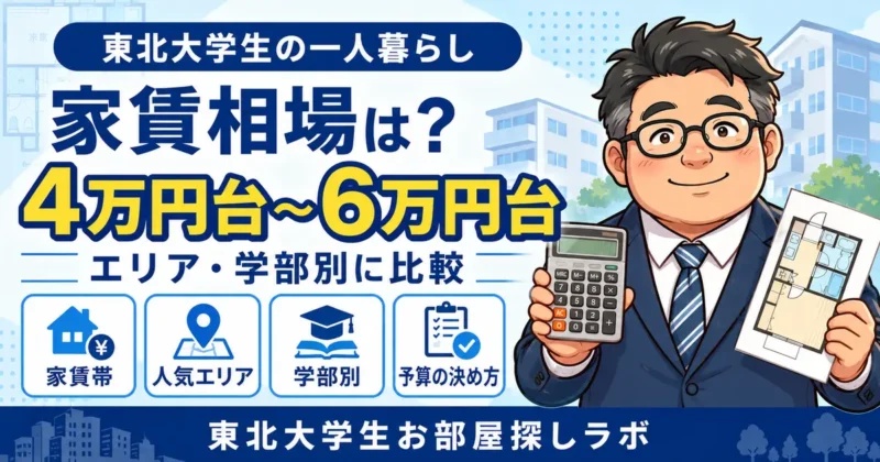 東北大学生の家賃相場4万円台から6万円台をエリア・学部別に解説
