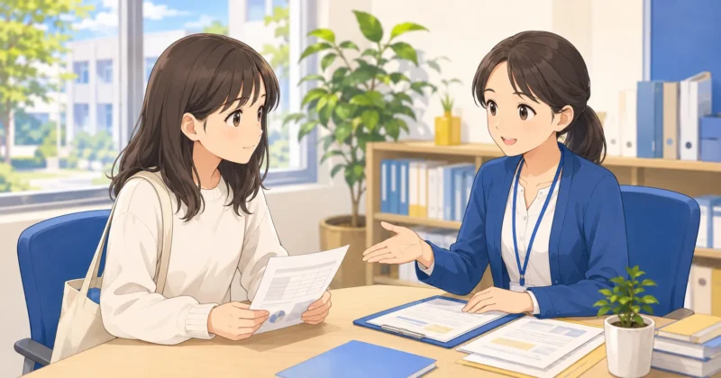 生活費や奨学金について大学の支援窓口へ相談する東北大学生