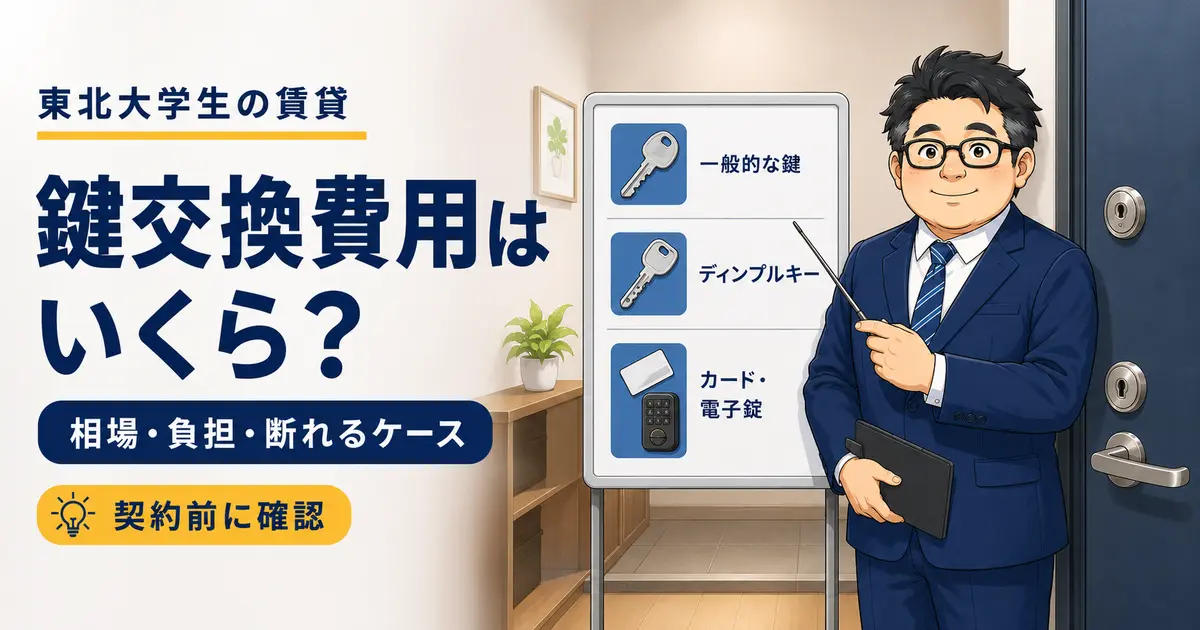 賃貸の鍵交換費用について相場・負担・断れるケースを解説するめがね