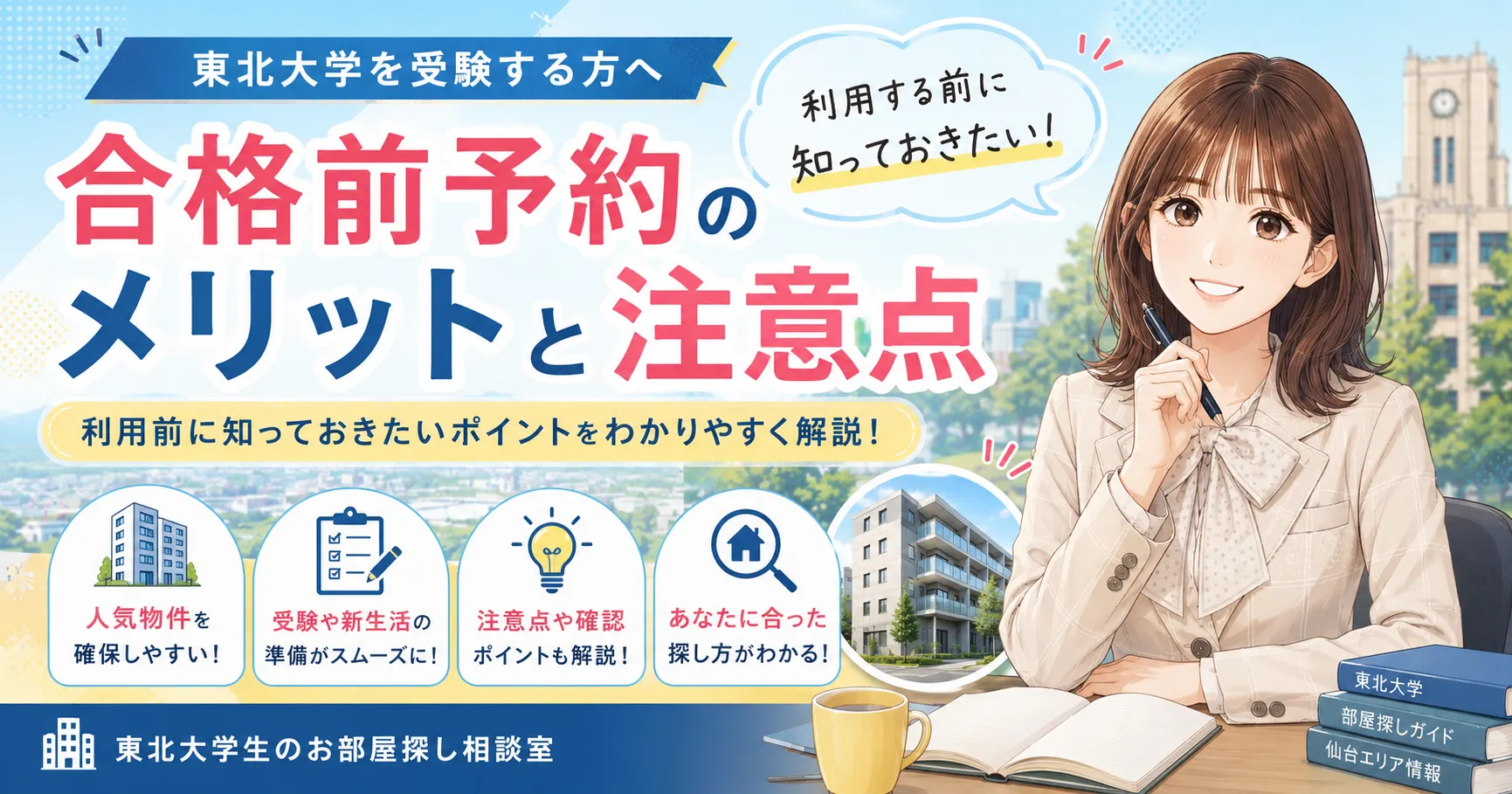 東北大学の合格前予約のメリットと注意点とは？利用前に知っておきたいポイント【2026年版】