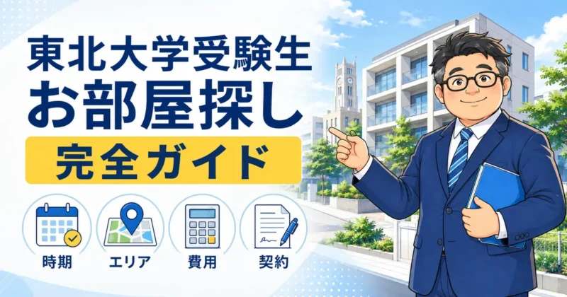 東北大学受験生のお部屋探しで確認する時期・エリア・費用・契約