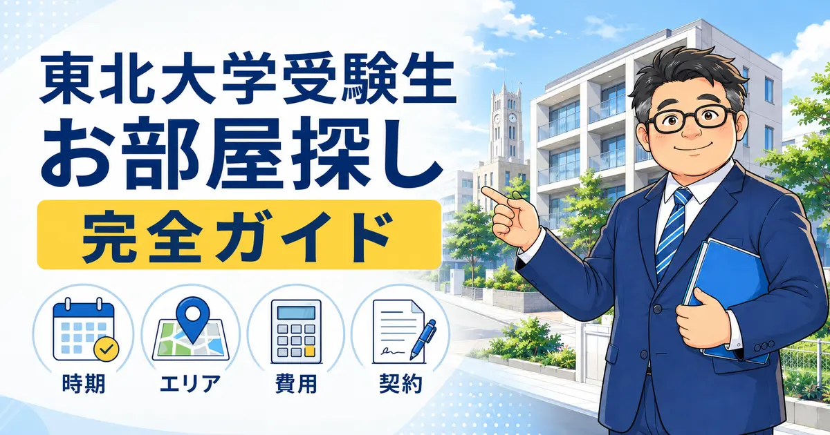 東北大学受験生のお部屋探しで確認する時期・エリア・費用・契約