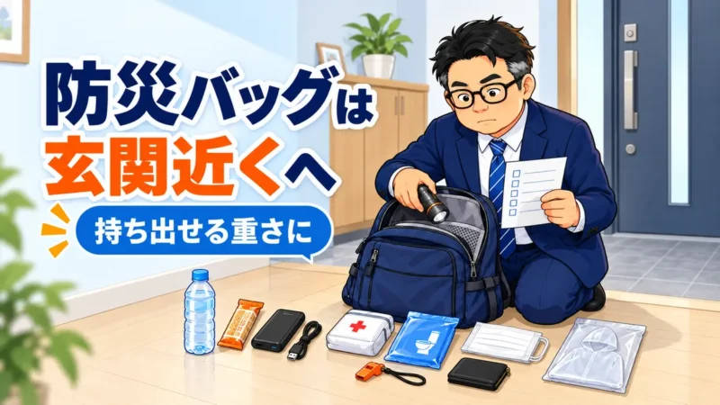 東北大学生の一人暮らしで防災バッグに入れる用品を確認するめがね